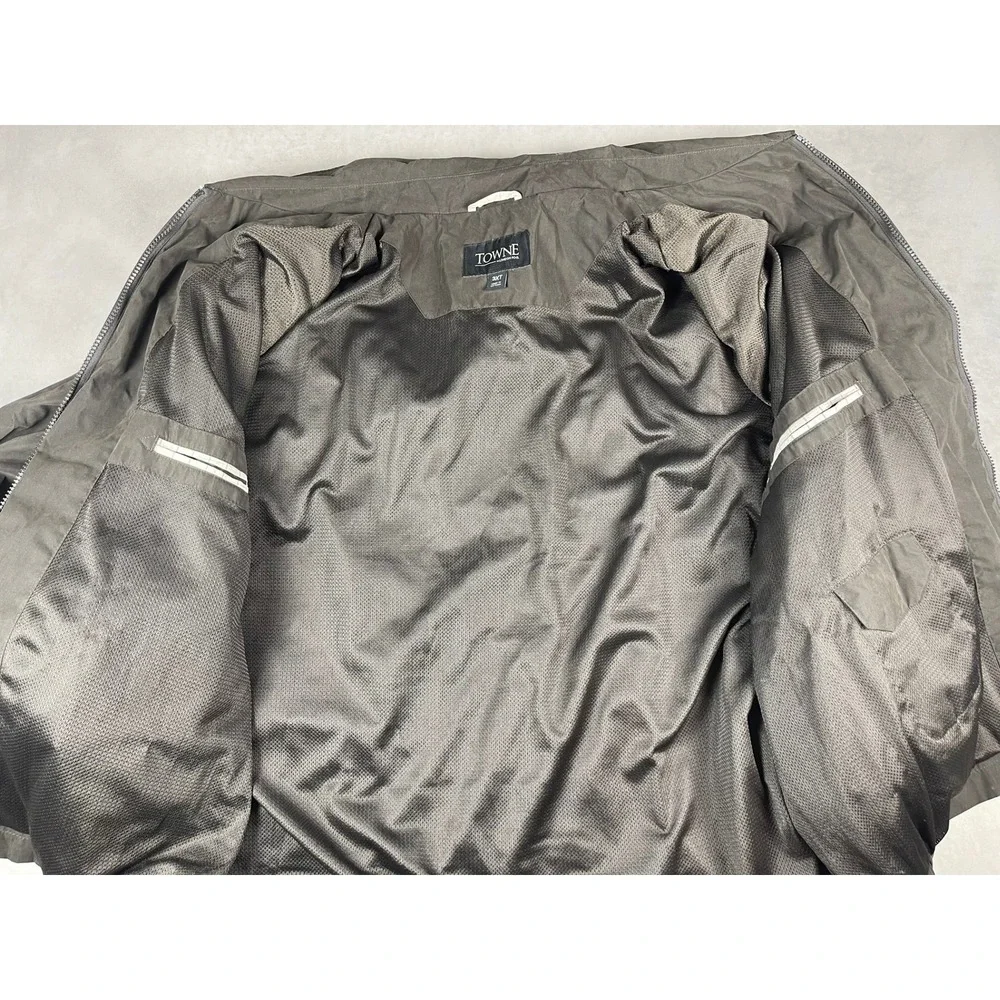 Towne by London Fog Mens 3XT Charcoal Gray Harrington Jacket Mesh Lined Full Zip